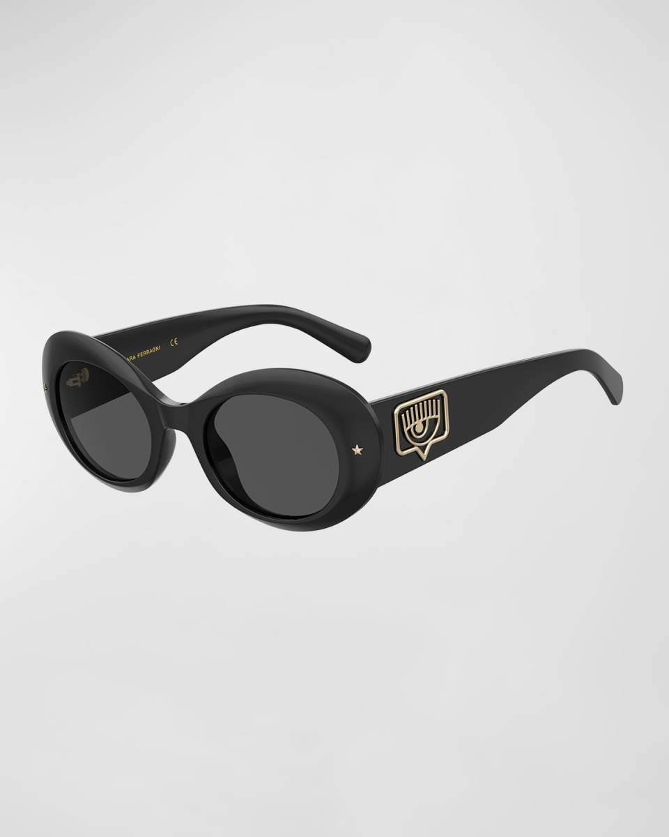 Bold Propionate Oval Sunglasses